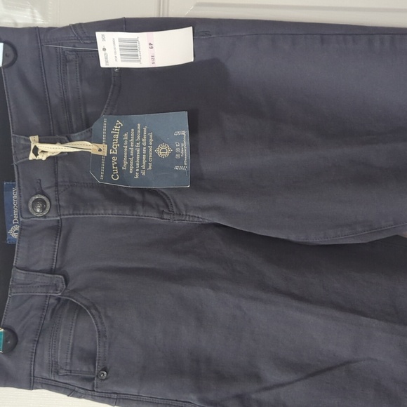 NWT Democracy 'Ab'solution Patriot Straight Leg Pants in Gray Size 6P - Picture 3 of 7